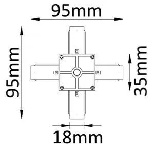 Соединитель X-образный (однофазный) Crystal Lux CLT 0.211 04 BL