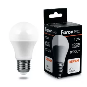 Лампа светодиодная Feron.PRO LB-1015 Шар E27 15W 175-265V 2700K