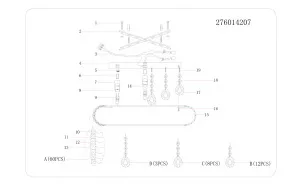 Потолочный светильник MW-Light Венеция хром 276014207