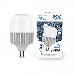 Лампа Gauss Elementary T140 80W 7200lm 6500K E40 LED 1/8