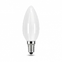 Лампа Gauss Filament Свеча 9W 590lm 3000К Е14 milky LED 1/10/50