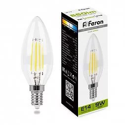 Лампа светодиодная Feron LB-73 Свеча E14 9W 230V 4000K