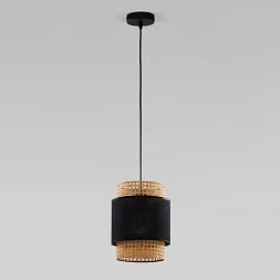 Подвесной светильник с тканевым абажуром TK Lighting Boho Black 6540