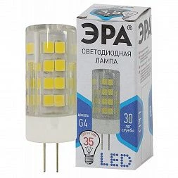 Лампочка светодиодная ЭРА STD LED JC-3,5W-220V-CER-840-G4 G4 3,5Вт керамика капсула нейтральный белый свет